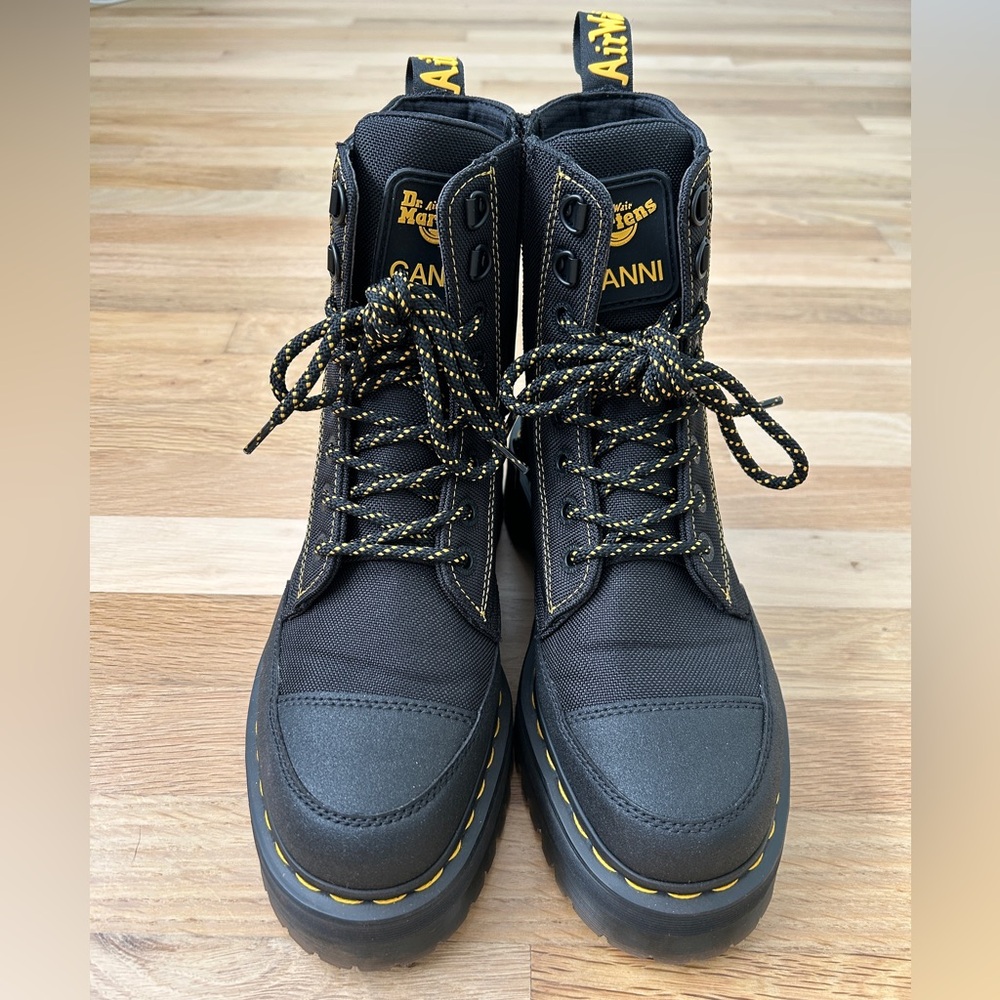 Dr. Martens Black & Yellow Combat Boots